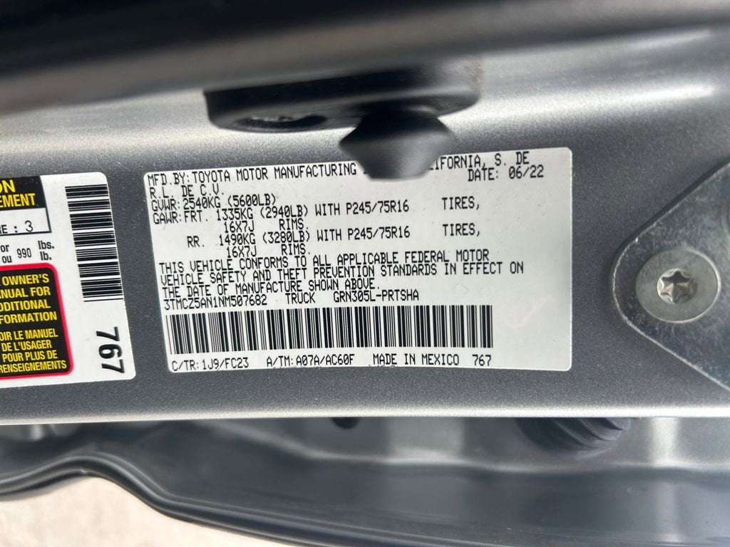 2022 Toyota Tacoma 4WD SR