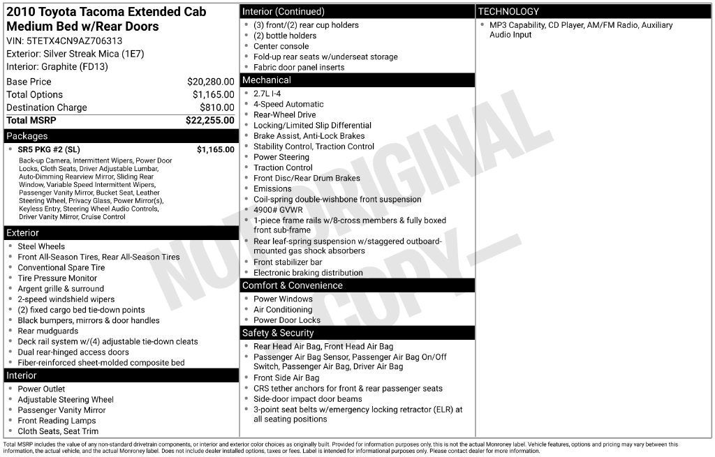 2010 Toyota Tacoma Base