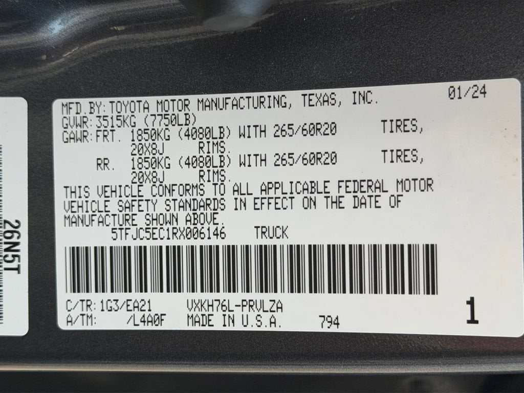 2024 Toyota Tundra Hybrid Limited 4WD