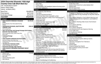 2026 Chevrolet Silverado 1500 High Country