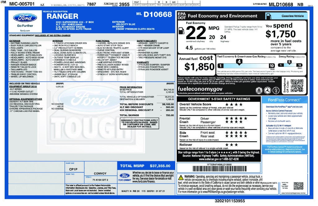 2021 Ford Ranger XLT