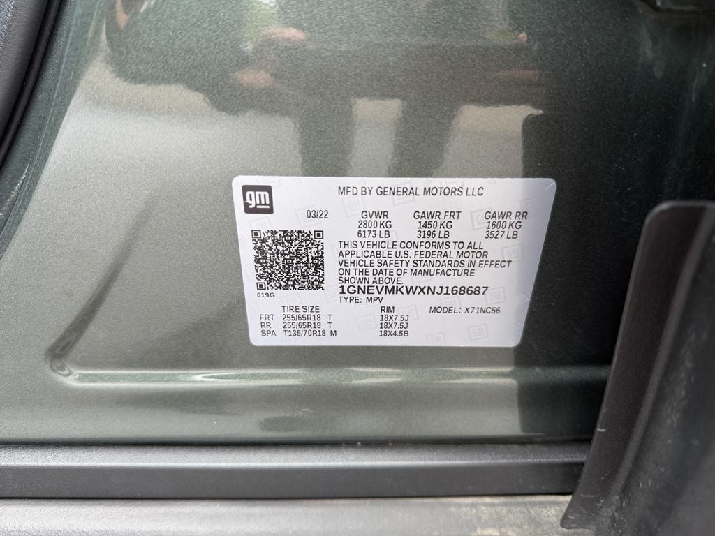 2022 Chevrolet Traverse LT Cloth w/2FL