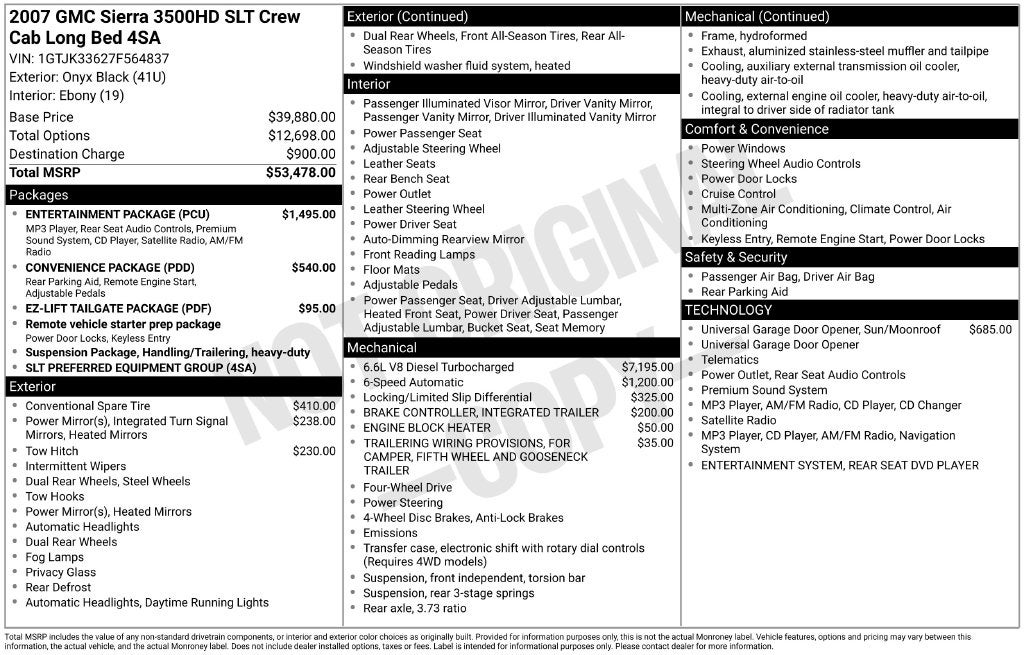 2007 GMC Sierra 3500HD SLT DRW