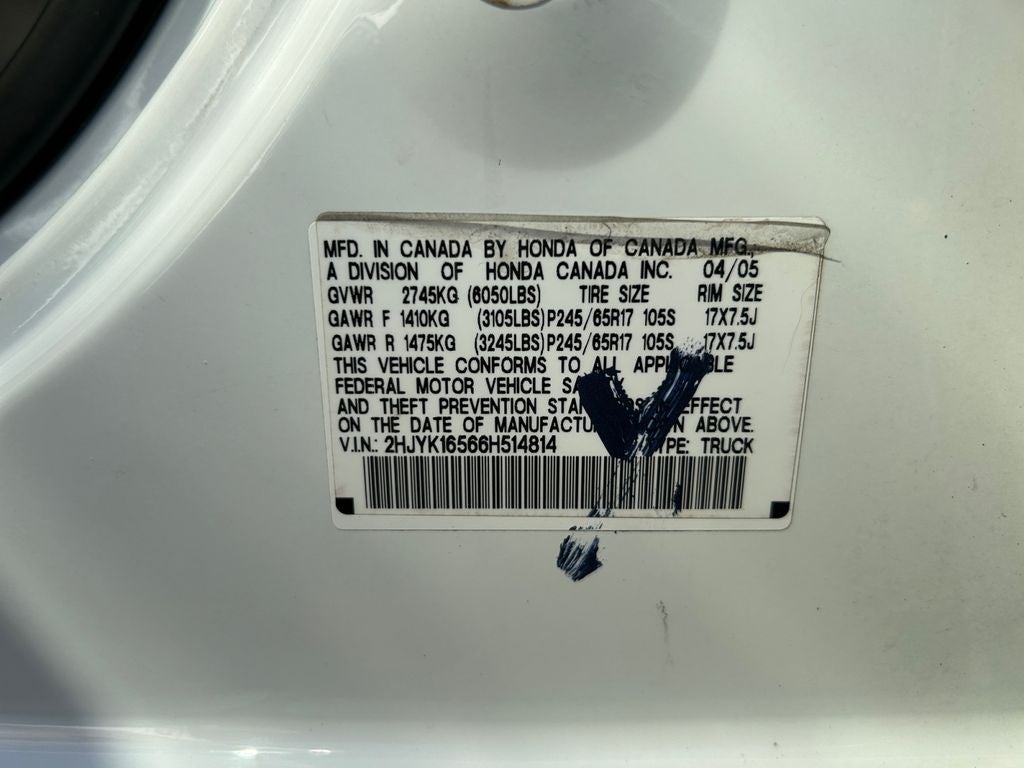 2006 Honda Ridgeline RTL