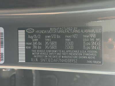 2022 Hyundai Santa Cruz Limited