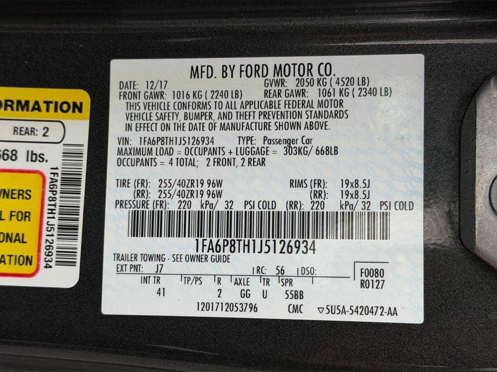 2018 Ford Mustang EcoBoost Premium