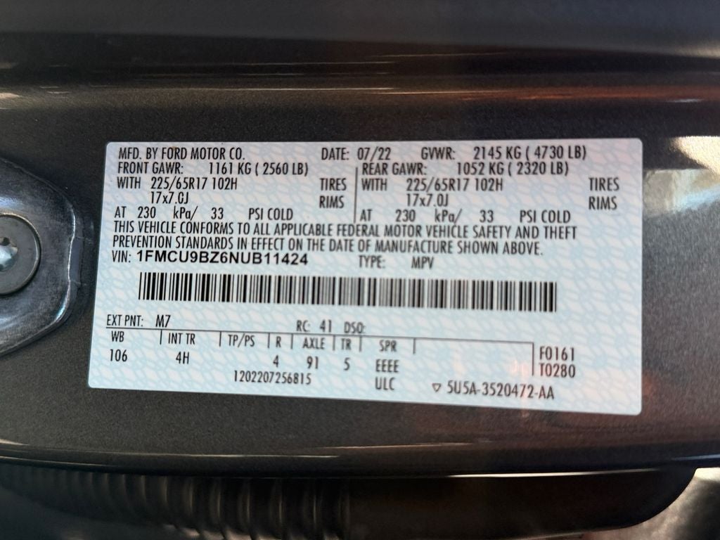2022 Ford Escape Hybrid SE