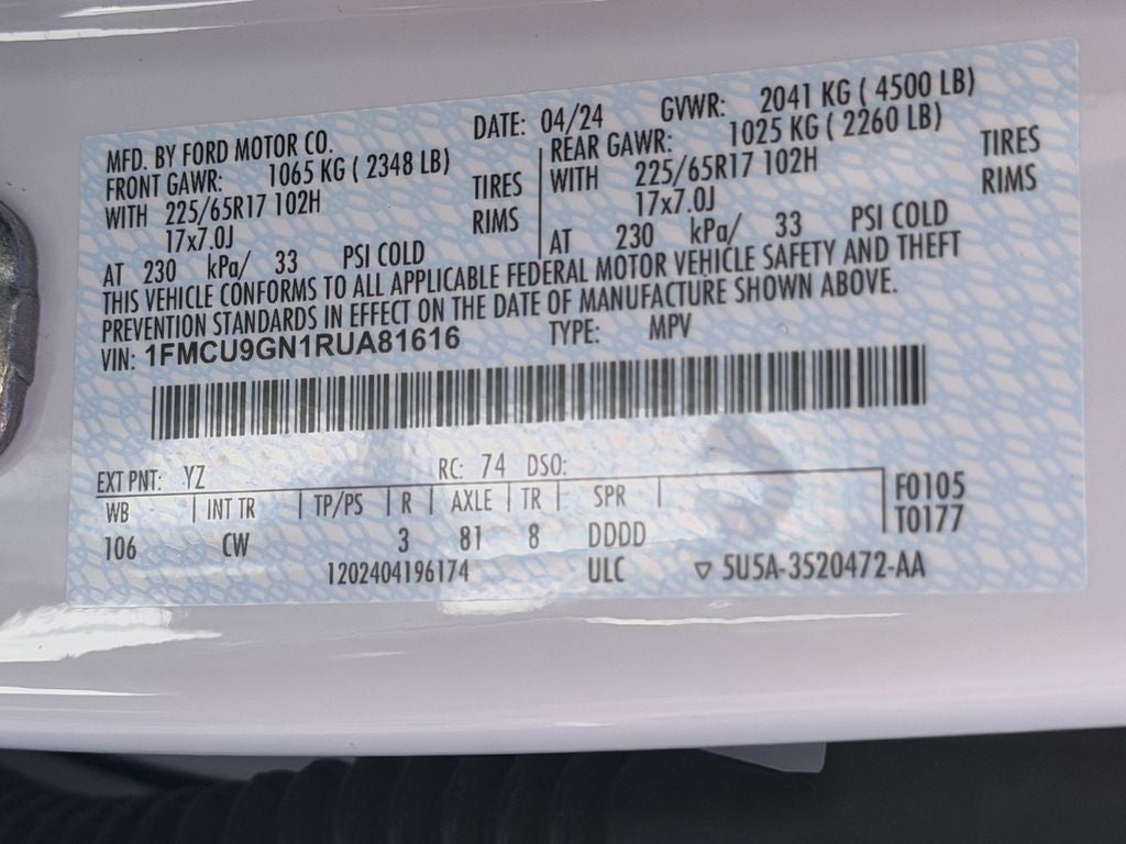 2024 Ford Escape Active