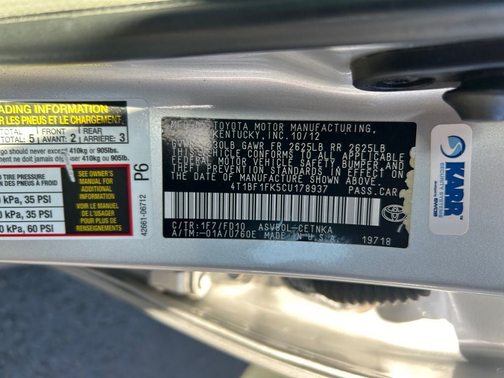 2012 Toyota Camry L