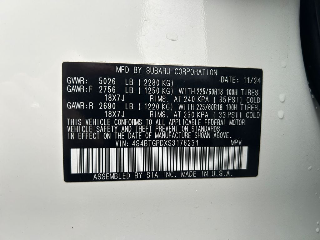 2025 Subaru Outback Touring XT