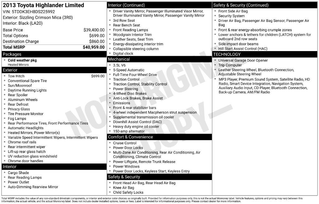 2013 Toyota Highlander Limited