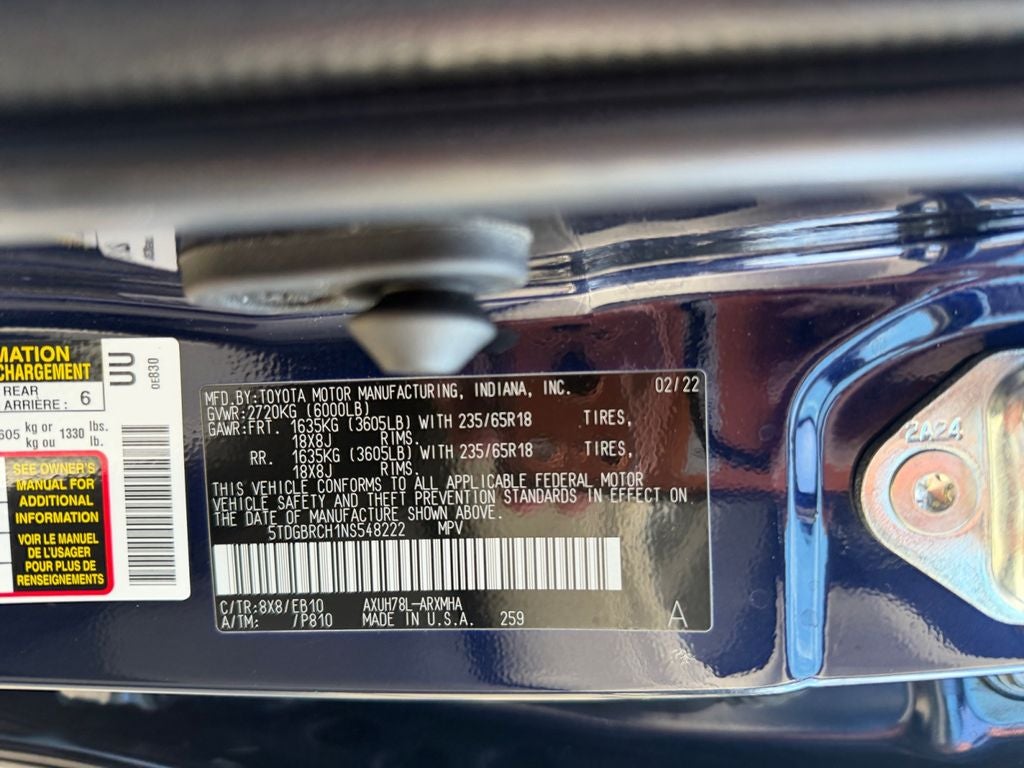 2022 Toyota Highlander Hybrid XLE