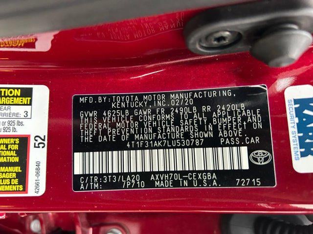 2020 Toyota CAMRY HYBRID XLE 1 Owner Local Trade In