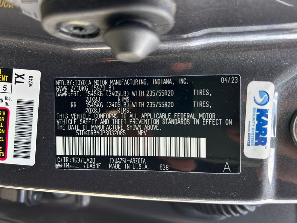 2023 Toyota HIGHLANDER Platinum 1 OWNER