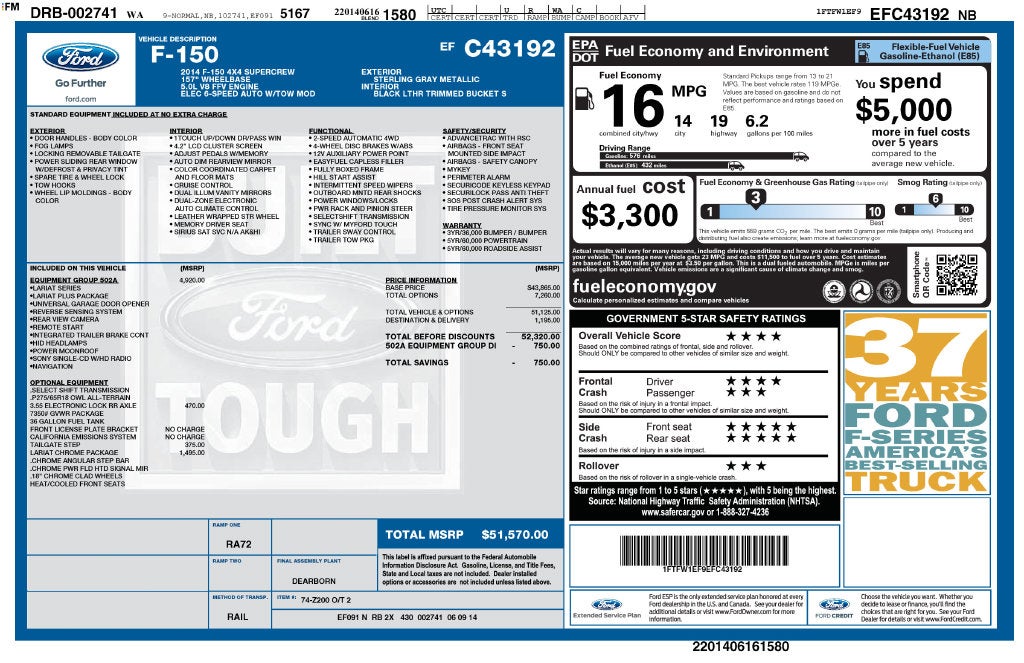2014 Ford F-150 Lariat