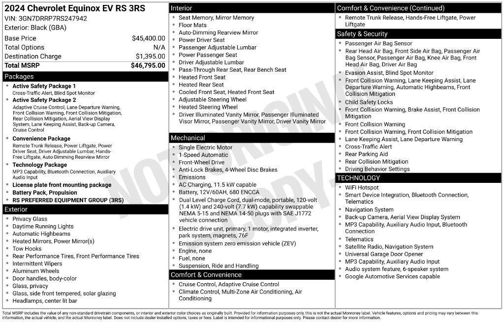 2024 Chevrolet Equinox EV RS